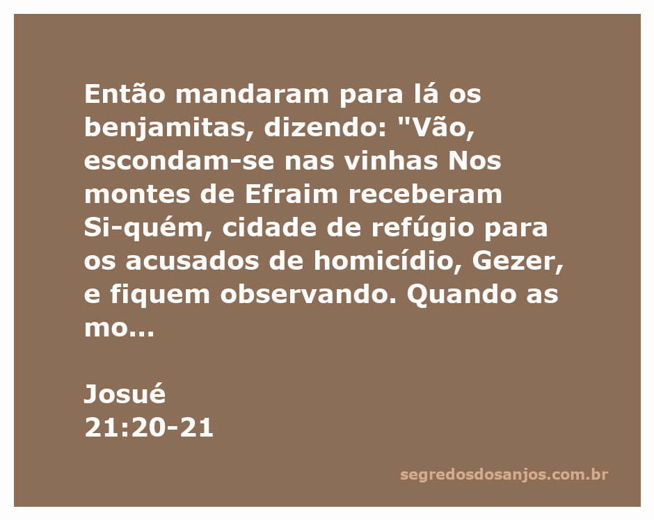 Cena que retrata a passagem bíblica de Josué 21:20-21, onde os benjamitas se escondem nas vinhas de Efraim para capturar moças de Siló.