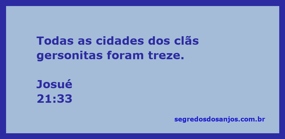 Mapa das cidades dos clãs gersonitas conforme descrito em Josué 21:33