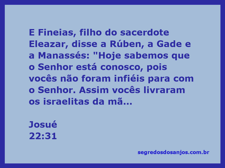 Fineias, filho do sacerdote Eleazar, conversando com os tribos de Rúben, Gade e Manassés sobre a fidelidade ao Senhor.