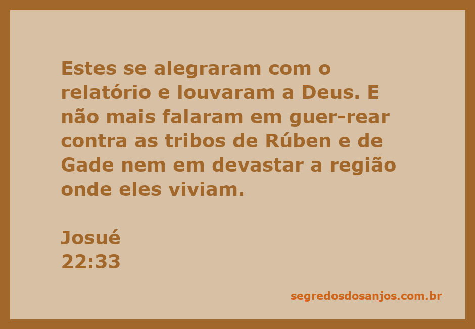 Imagem representando a paz entre as tribos de Israel após o relatório positivo, simbolizando alegria e louvor a Deus.