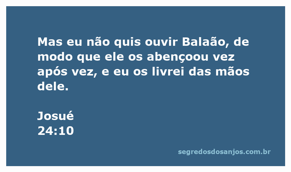 Imagem representativa de Josué 24:10, ilustrando a proteção divina sobre o povo de Israel contra Balaão.