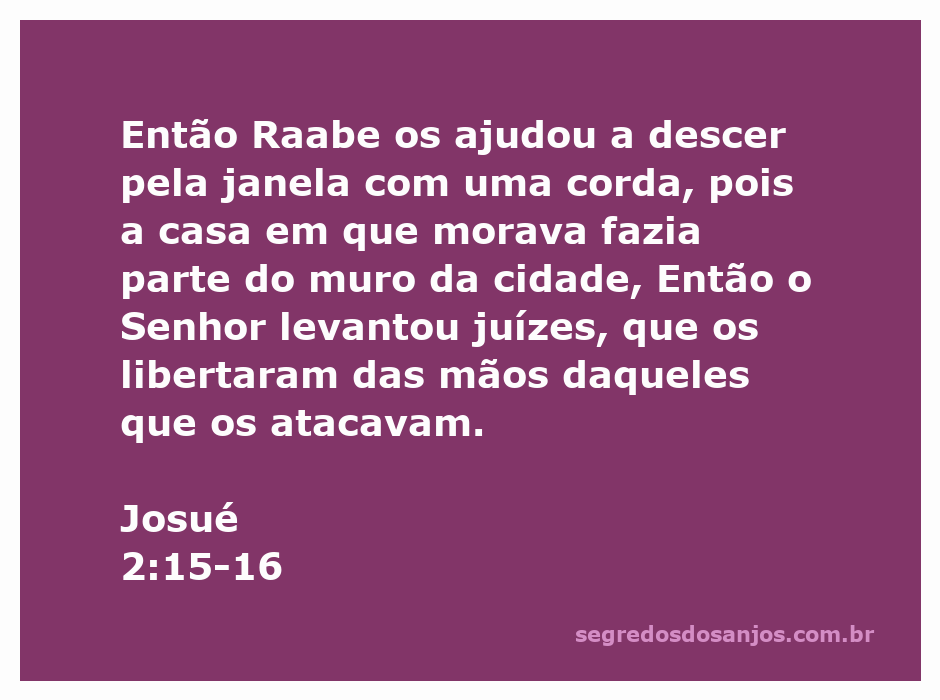 Raabe ajudando os espiões a descer pela janela com uma corda, ilustrando a passagem bíblica de Josué 2:15-16.