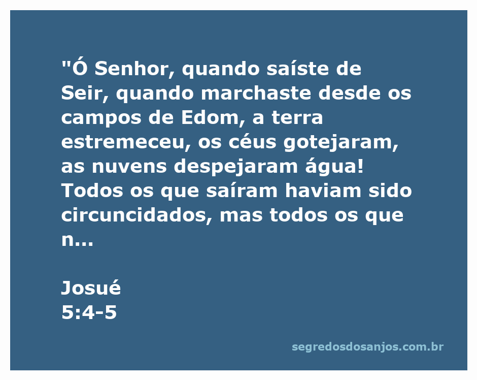 Ilustração da passagem de Josué 5:4-5, destacando a circuncisão dos israelitas e a presença de Deus durante a marcha pelo deserto.