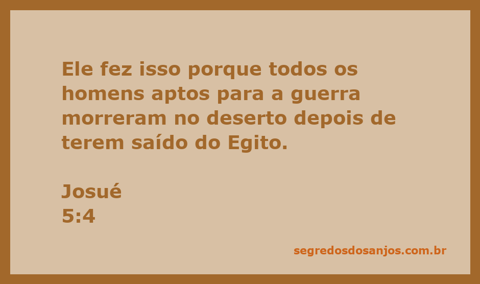 Ilustração que representa a passagem de Josué 5:4, refletindo sobre a morte dos homens aptos para a guerra no deserto.