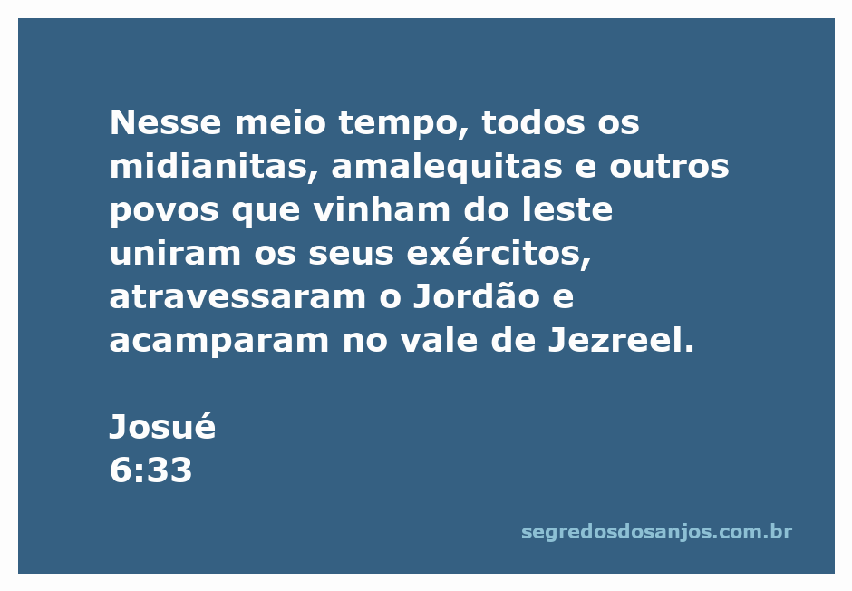 Exército de midianitas e amalequitas acampando no vale de Jezreel, como descrito em Josué 6:33.