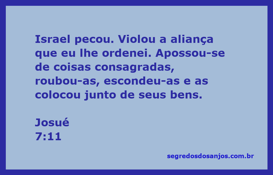 Imagem representativa da desobediência de Israel conforme descrito em Josué 7:11.