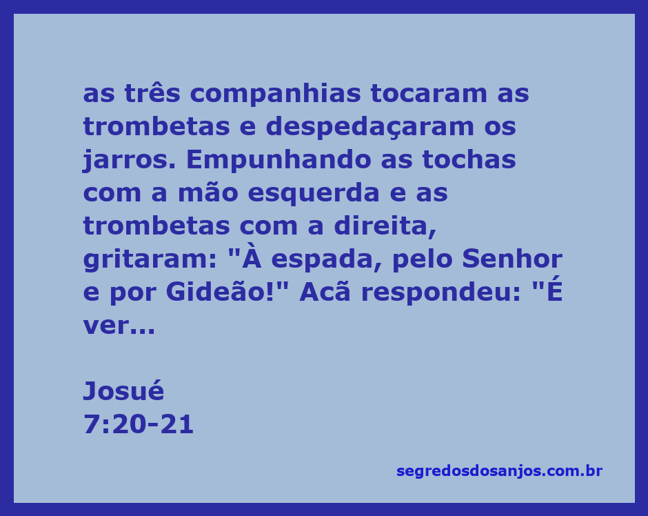 Ilustração da batalha de Gideão com as trombetas e jarros quebrados, simbolizando a vitória sobre os midianitas.