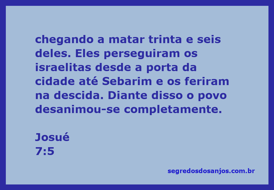 Ilustração da derrota dos israelitas em Ai, mostrando a desmotivação do povo após a batalha.