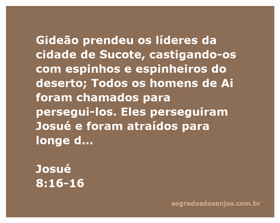Ilustração de Gideão capturando os líderes da cidade de Sucote, com espinhos e espinheiros ao fundo.