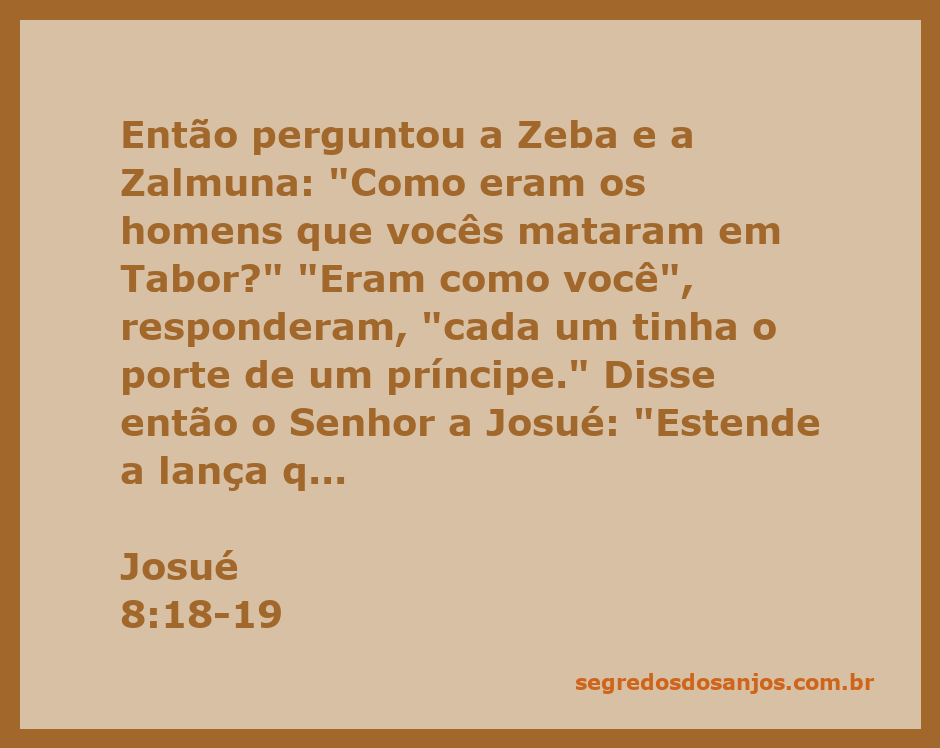 Ilustração de Josué estendendo a lança em direção à cidade de Ai, simbolizando a entrega de vitória dada por Deus.