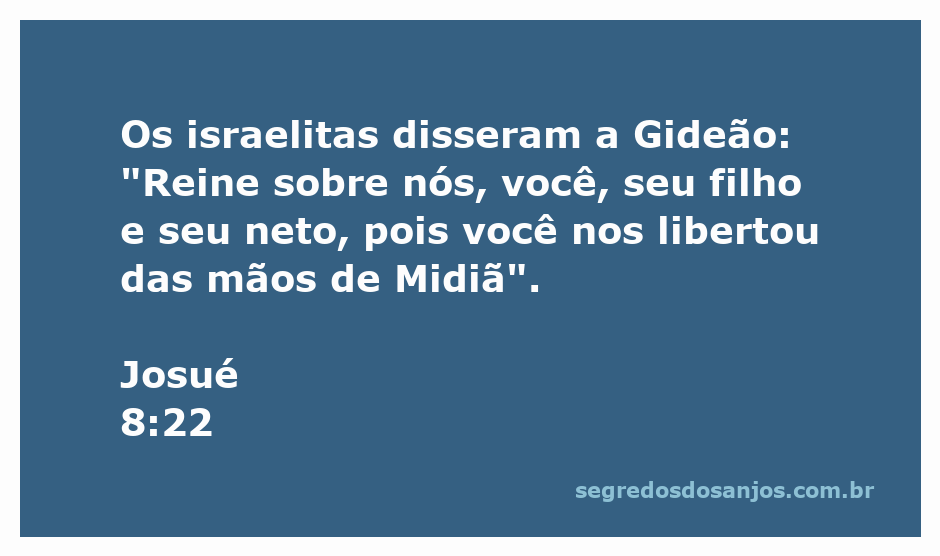 Ilustração de Gideão sendo reconhecido pelos israelitas como líder após libertá-los de Midiã.