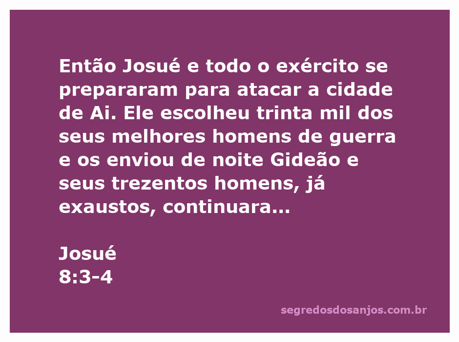 Josué lidera seu exército na estratégia de ataque à cidade de Ai.