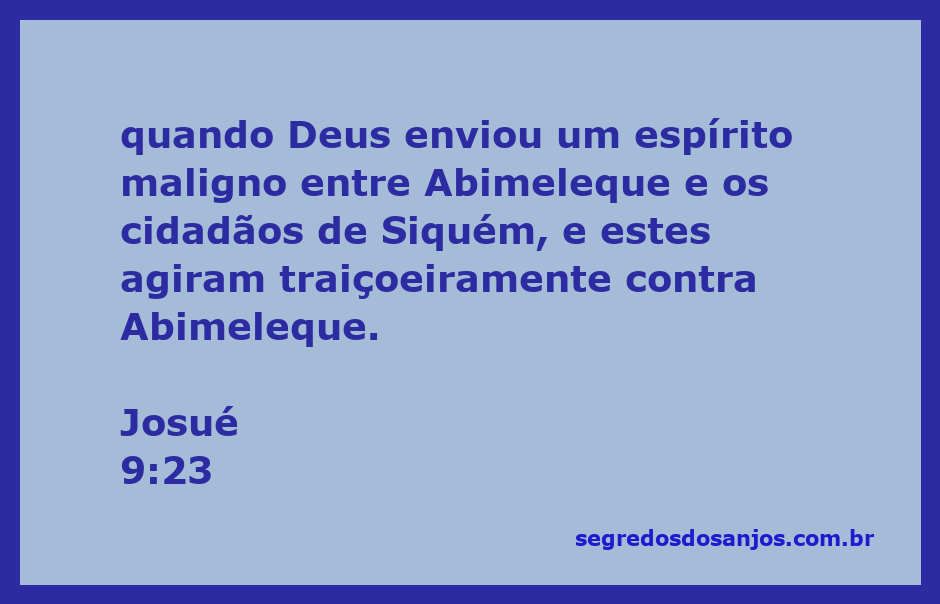 Representação artística do espírito maligno que causou desunião entre Abimeleque e os cidadãos de Siquém.