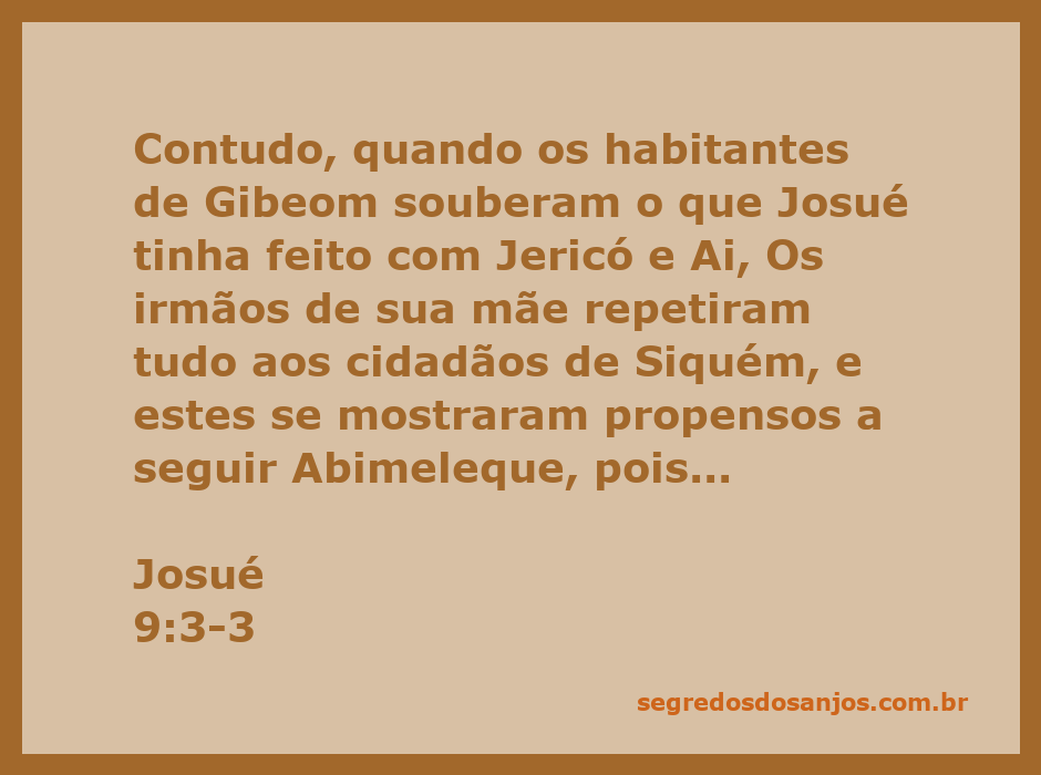 Habitantes de Gibeom discutindo sobre as ações de Josué e sua relação com Abimeleque