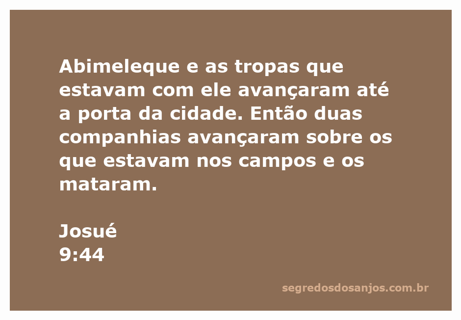 Abimeleque e suas tropas atacando a cidade conforme descrito em Josué 9:44.