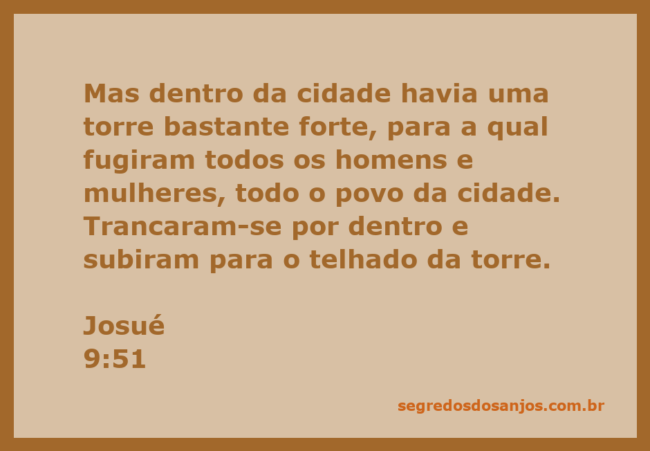 Ilustração da torre forte mencionada em Josué 9:51, simbolizando proteção e refúgio para o povo da cidade.