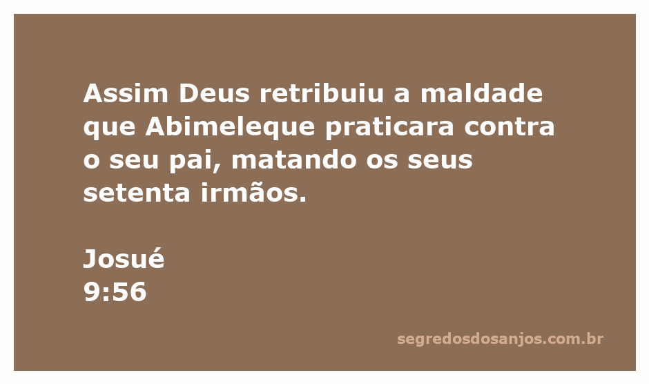 Representação da retribuição divina a Abimeleque por suas ações malignas contra sua família.
