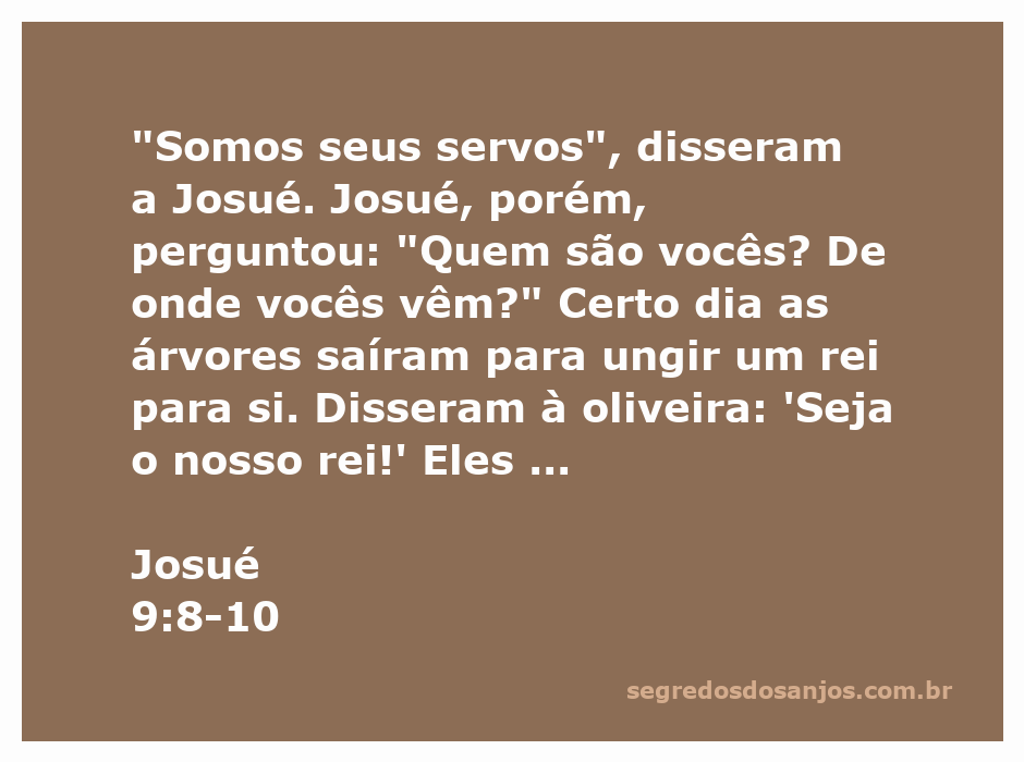 Ilustração da interação entre Josué e os servos de uma terra distante, representando a sabedoria e a liderança de Josué.