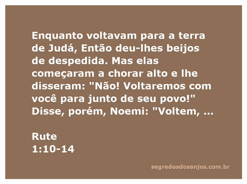 Noemi e suas noras Rute e Orfa se despedem em um momento de emoção ao retornar a Judá.