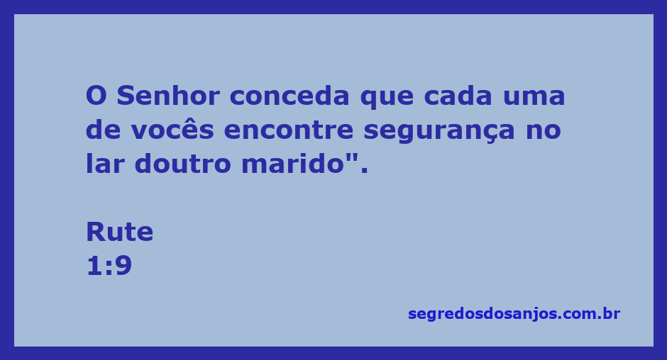 Imagem representativa da passagem bíblica Rute 1:9 sobre a busca por segurança e acolhimento em um novo lar.