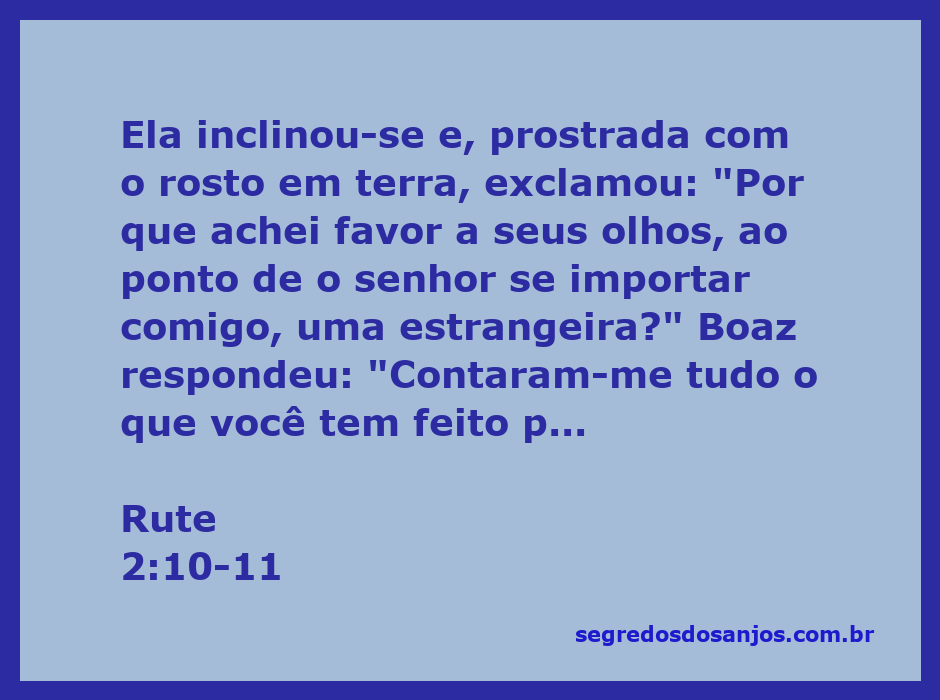 Rute se prostra diante de Boaz, expressando sua gratidão e surpresa por sua bondade.