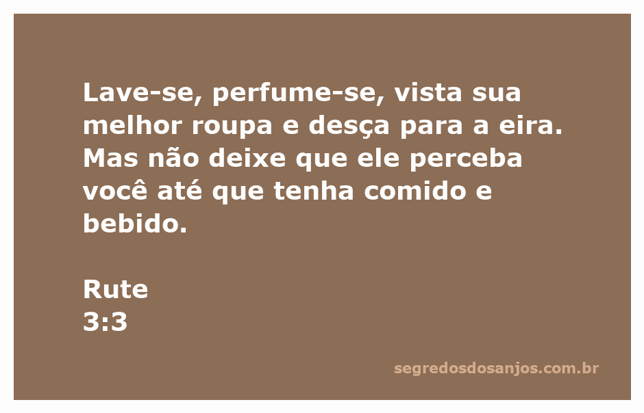 Imagem de uma mulher preparando-se para um encontro, simbolizando o versículo de Rute 3:3.