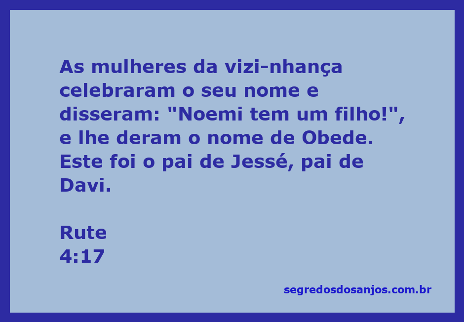 Ilustração da celebração do nascimento de Obede, filho de Noemi, com referência à genealogia de Davi.