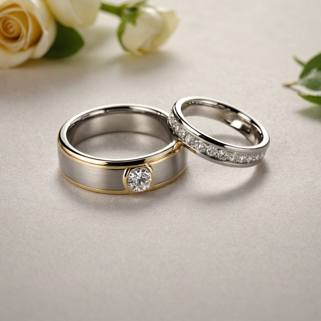 Imagem representando a serenidade e o compromisso do casamento, com elementos simbólicos de união e cumplicidade.