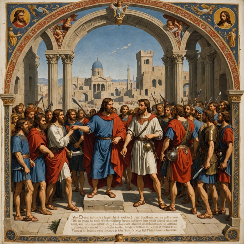 Imagem representativa do capítulo da Bíblia sobre o palácio de Davi e suas vitórias sobre os filisteus