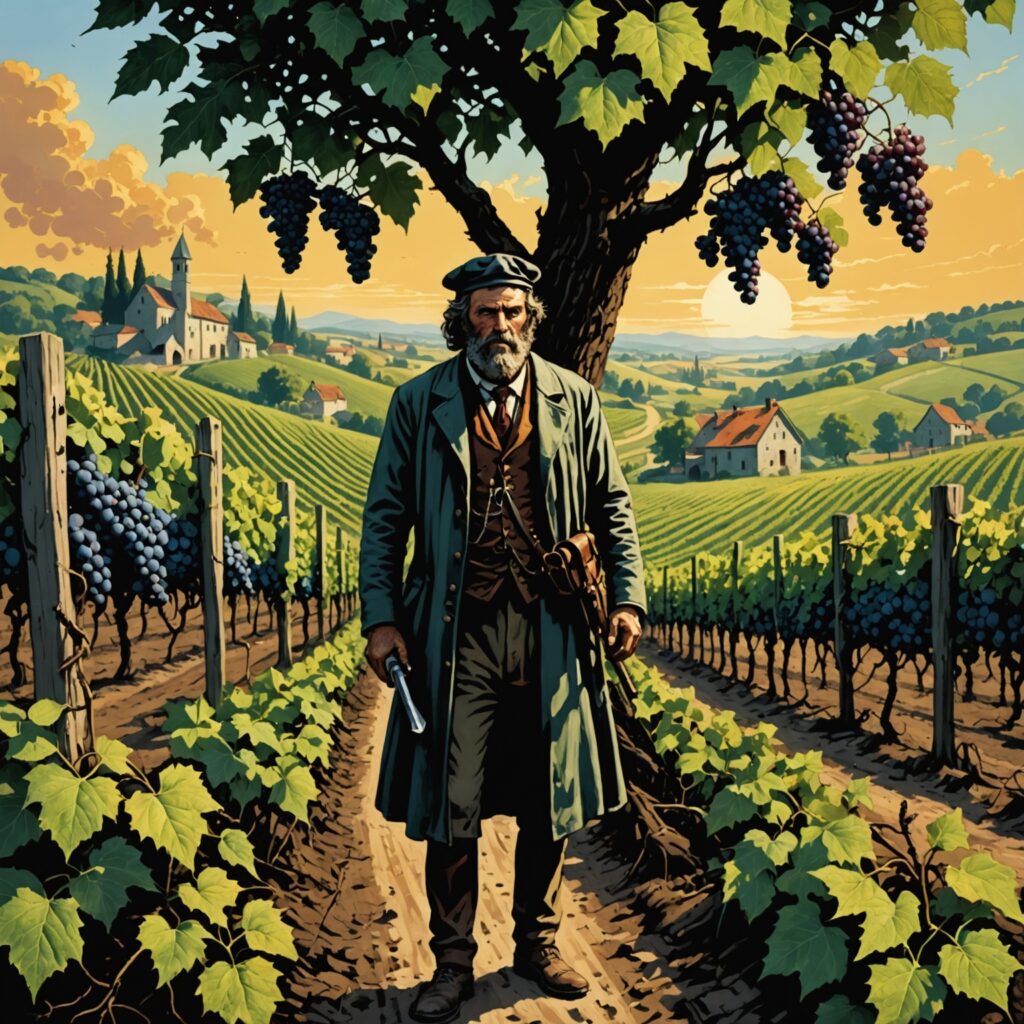 Imagem representativa da história da vinha de Nabote