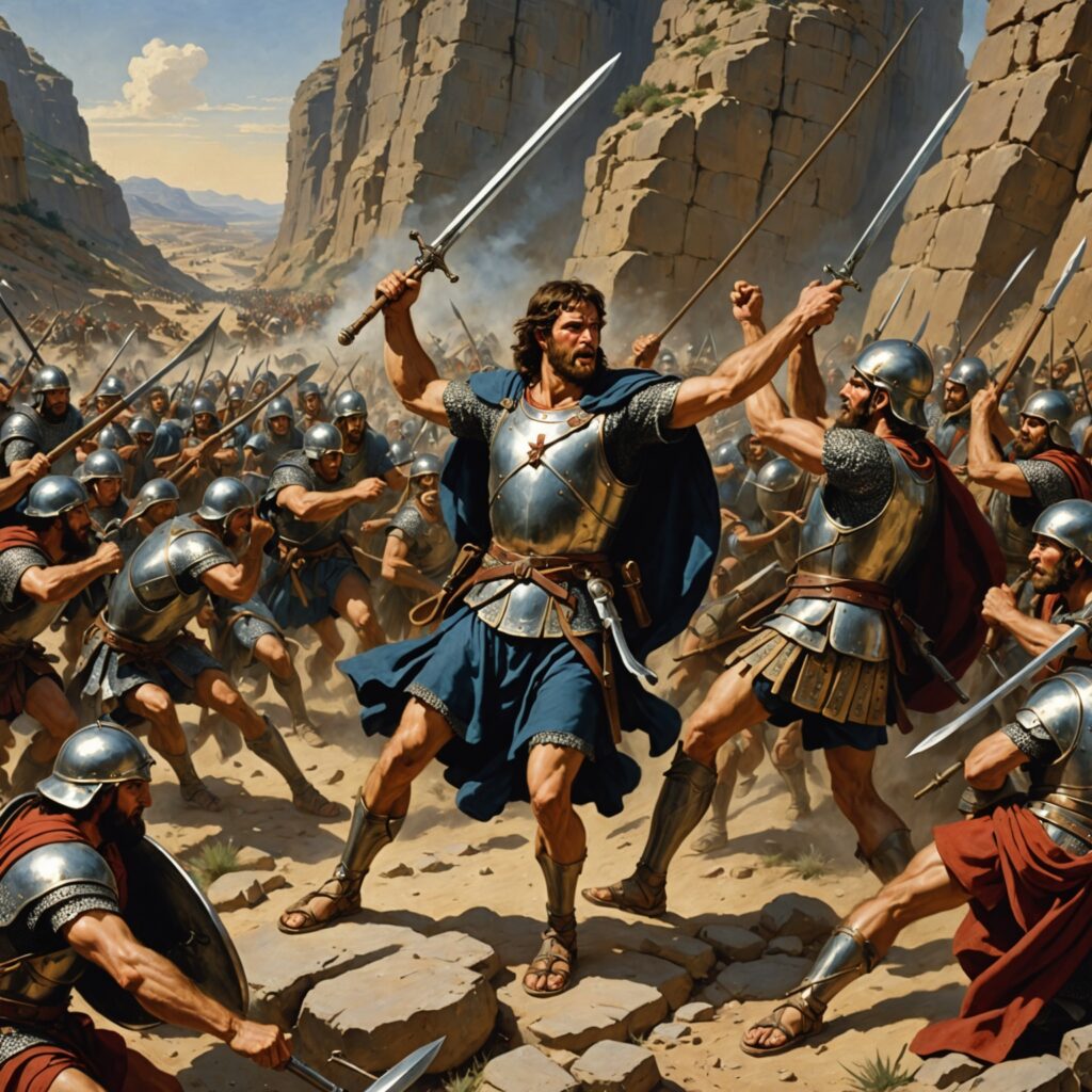 Jônatas ataca os filisteus - Vitória de Israel sobre os inimigos