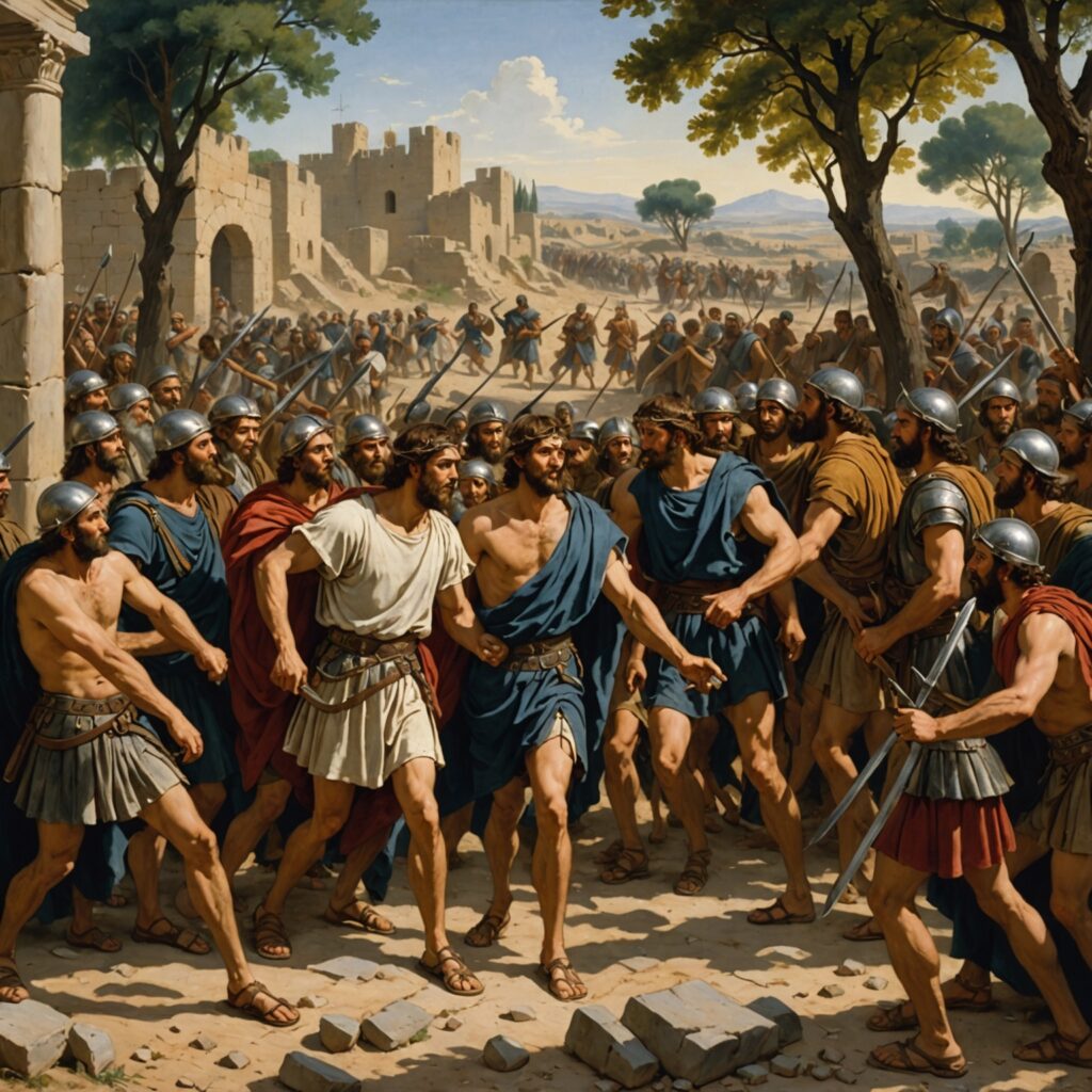 Davi sendo rejeitado pelos filisteus