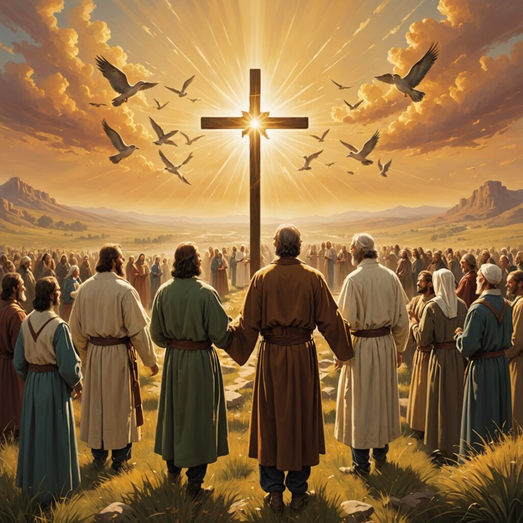 Imagem representativa da fé e amor mútuo na comunidade cristã