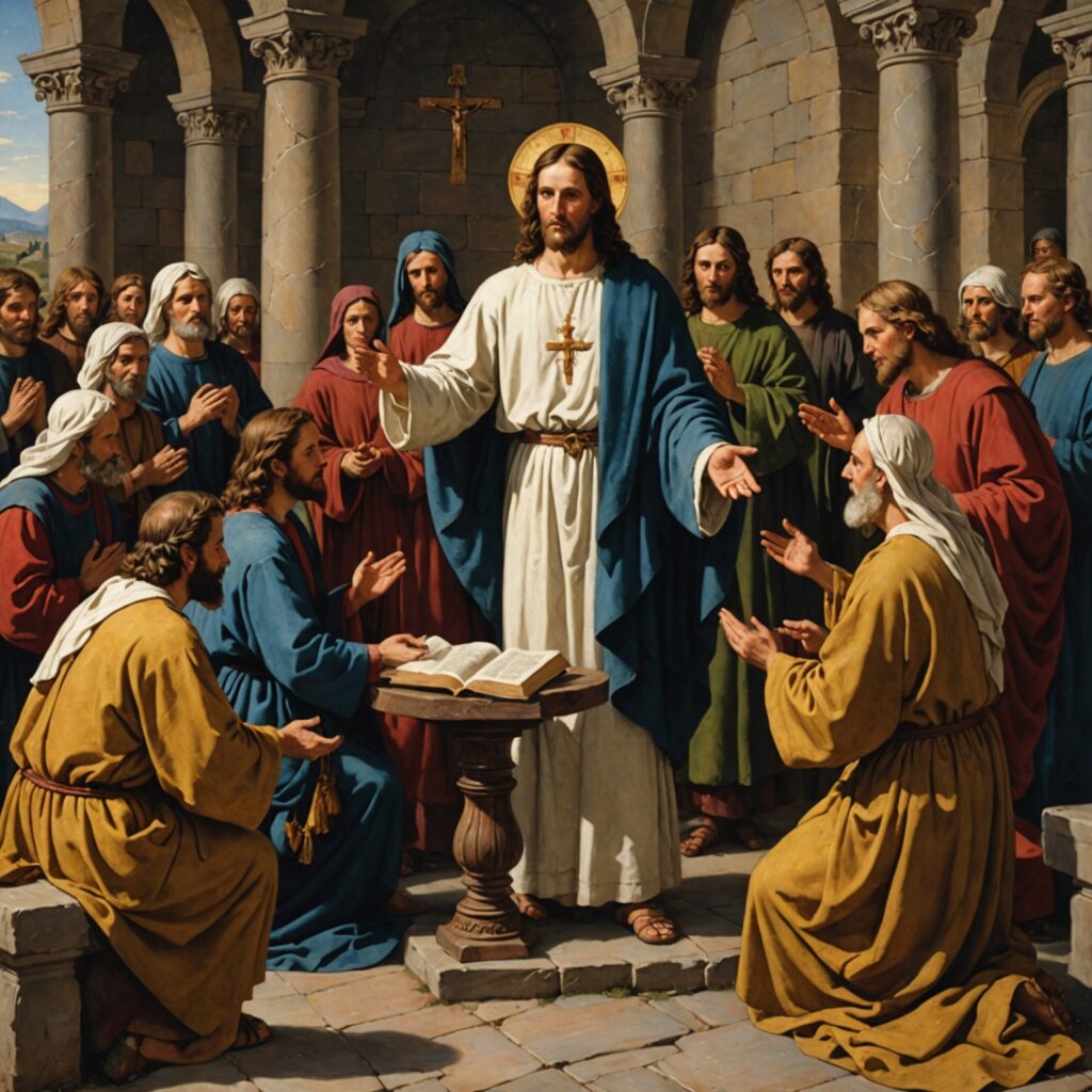 Mulher orando em silêncio em um ambiente de adoração