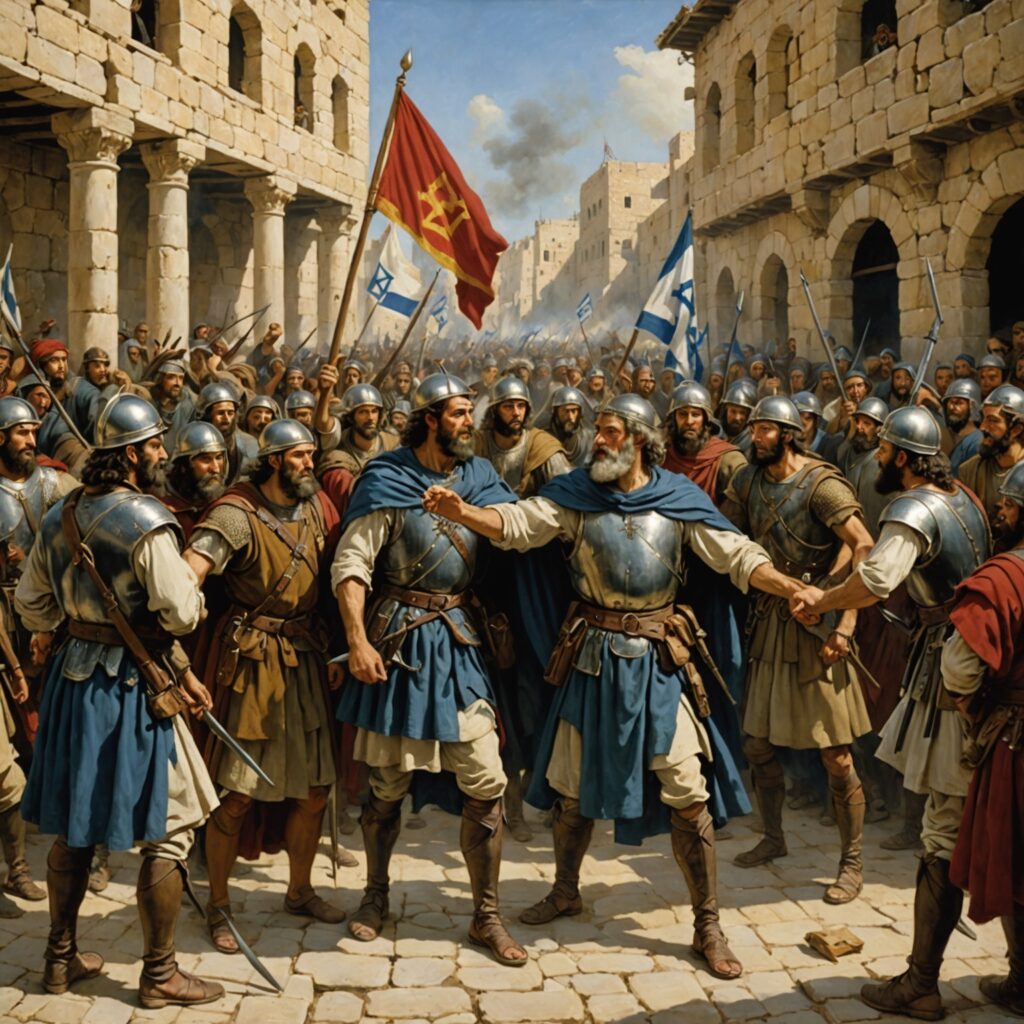 Rebelião de Israel contra Roboão - Ilustração do capítulo 12 de 1 Reis