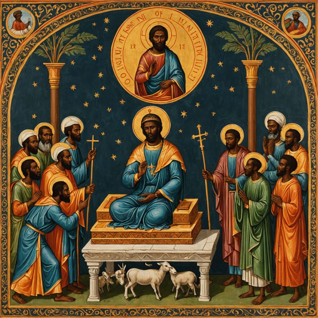 Imagem representativa do despertamento espiritual do rei Asa e seu povo em busca de Deus.