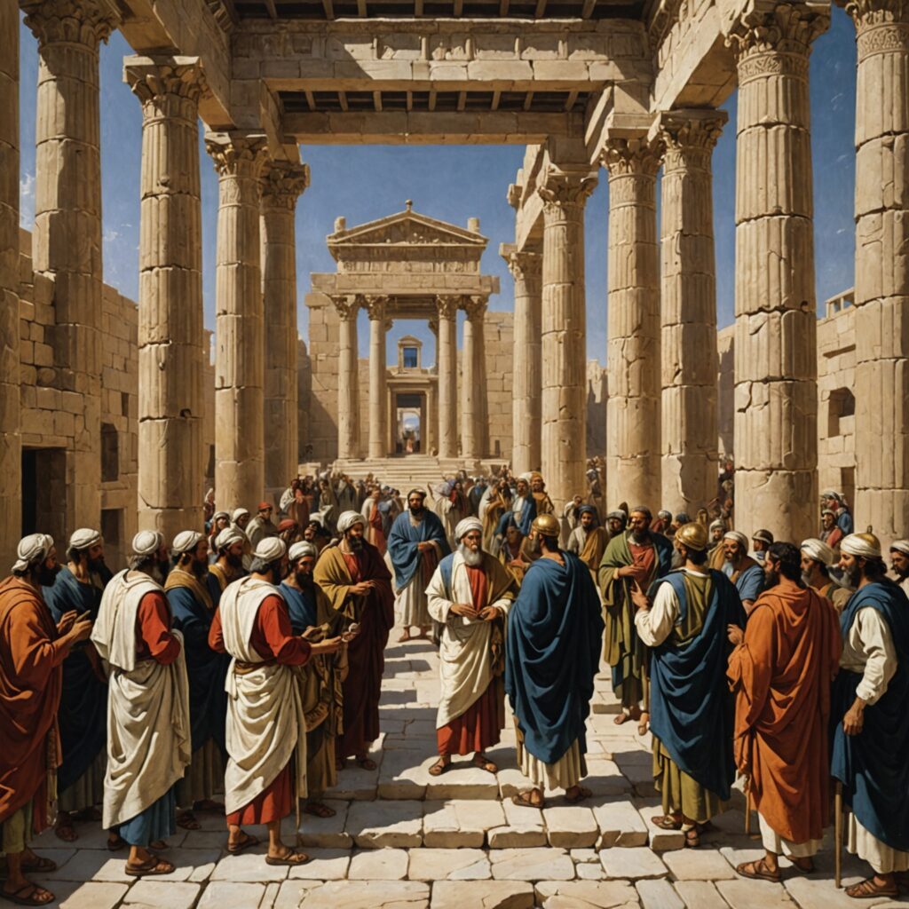 Imagem dos preparativos para a construção do templo