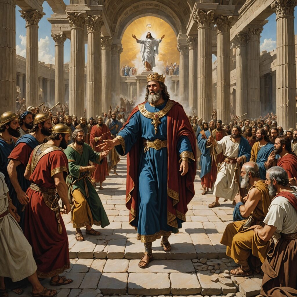 Imagem representando a dualidade da liderança do Rei Joás de Judá