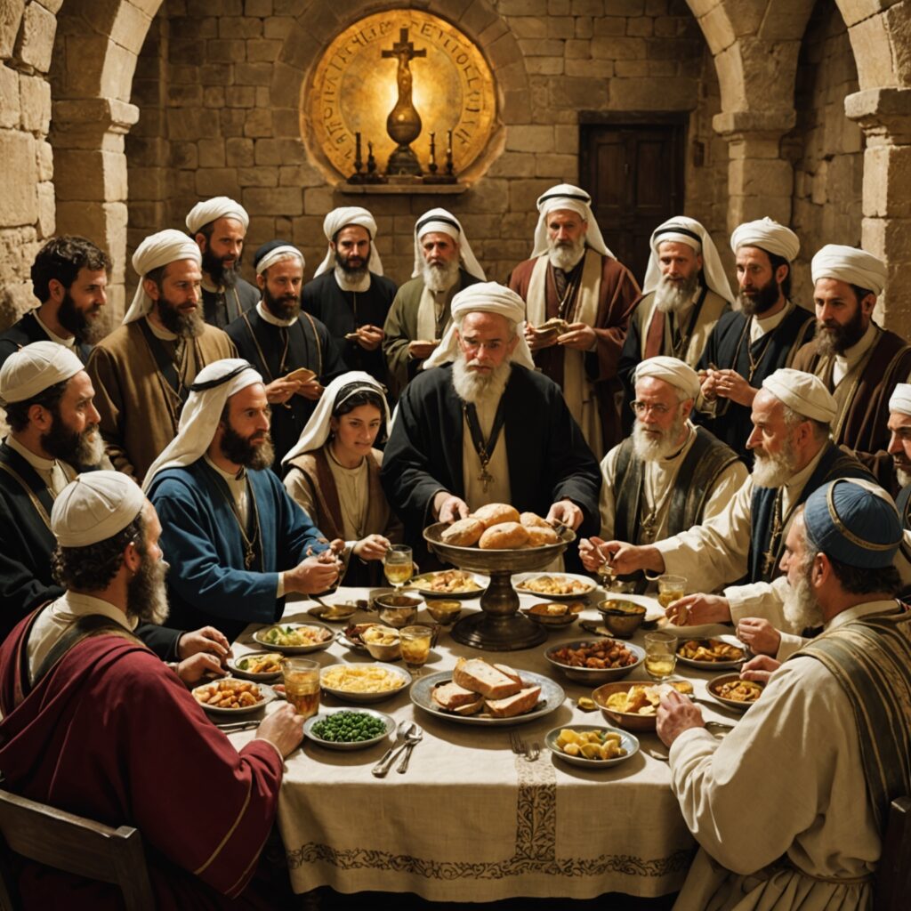 Restabelecimento do culto e da Páscoa - Imagem simbólica da celebração da Páscoa em Jerusalém conforme narrado em 2 Crônicas 30