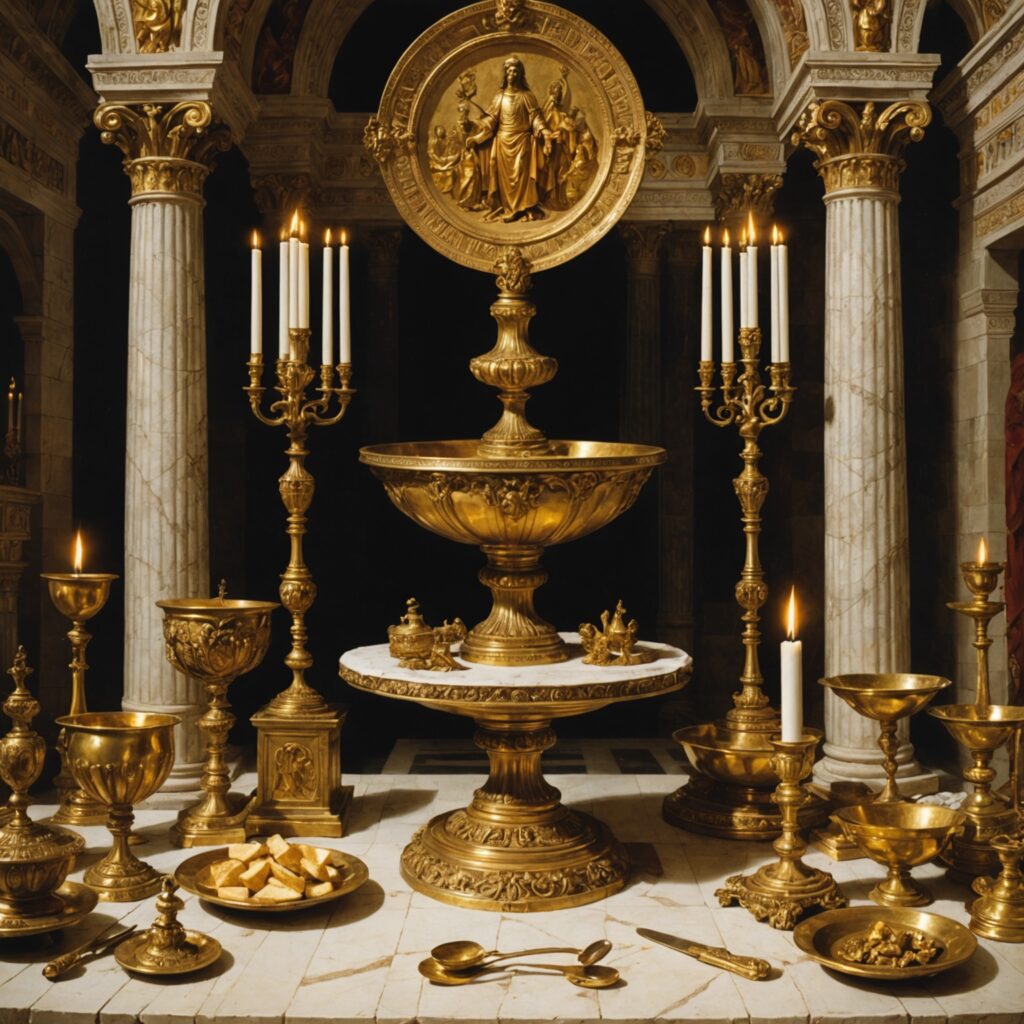 Imagem representativa do mobiliário do templo de Salomão