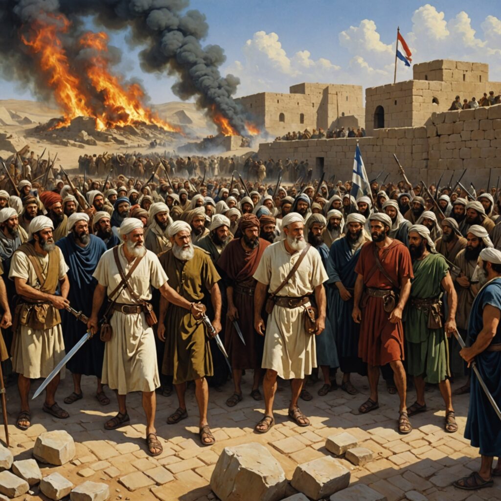 Imagem representativa da queda de Israel devido ao pecado e à idolatria