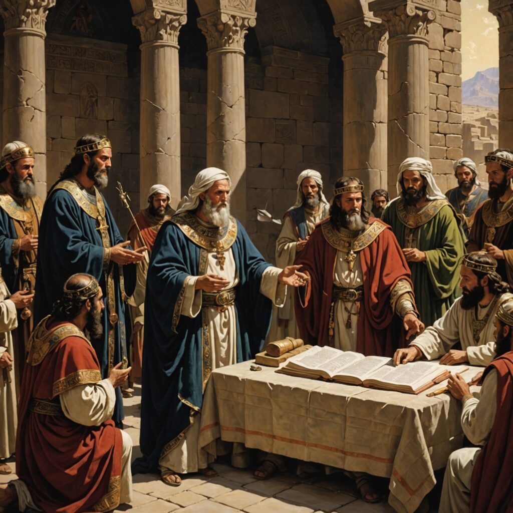 Ilustração da história da doença e cura de Ezequias na Bíblia