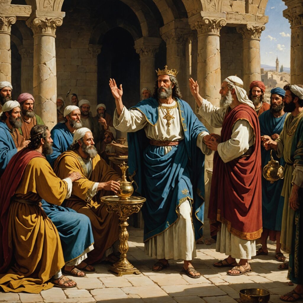 Unção de Jeú como rei de Israel - Representação bíblica