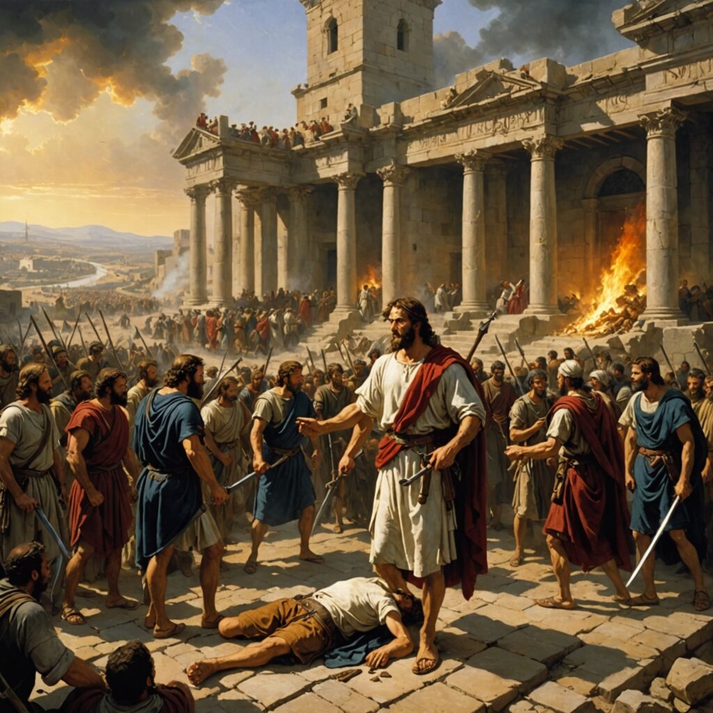 Imagem representativa da história de Davi e a vingança dos gibeonitas