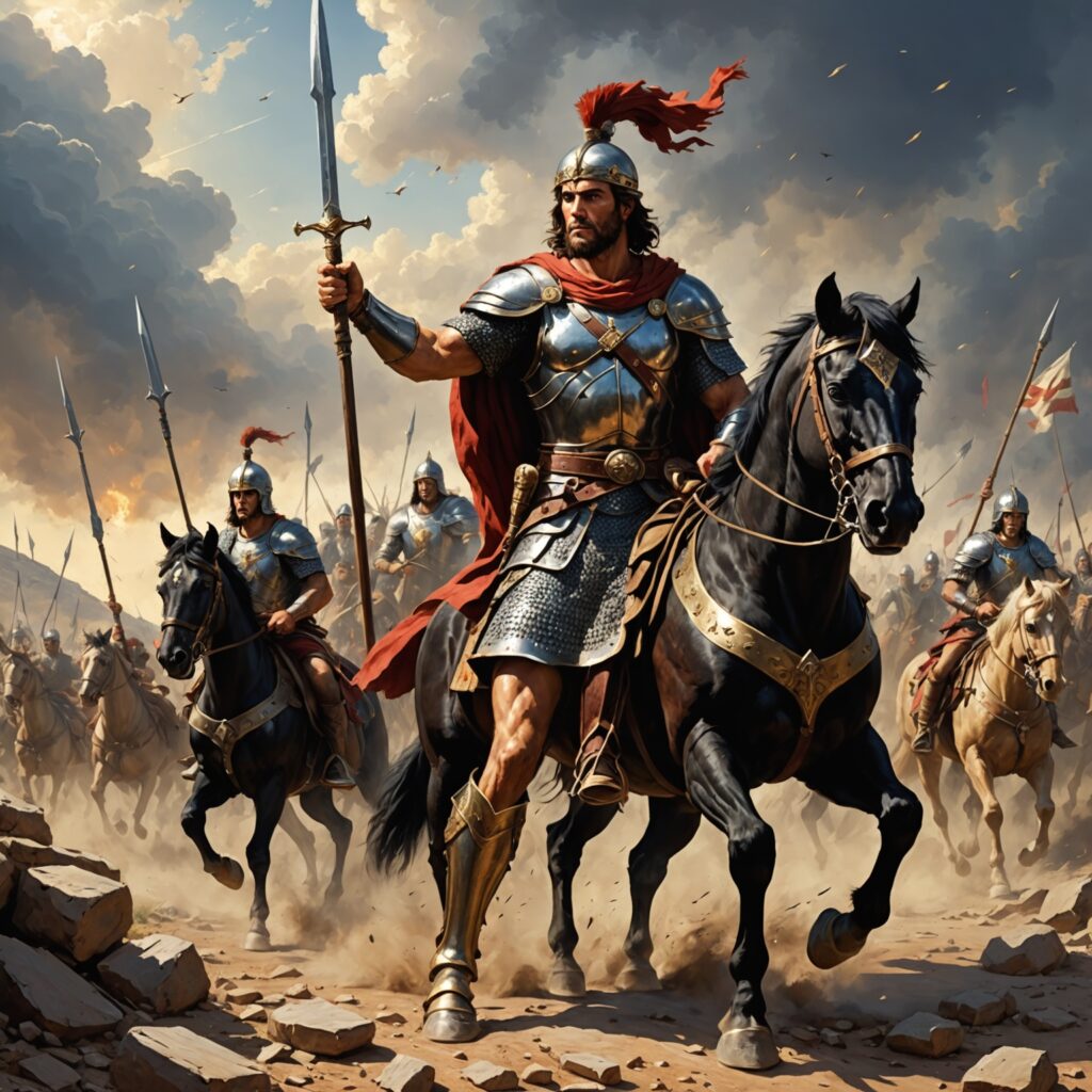 Guerreiros de Davi - Imagem representativa dos grandes feitos dos guerreiros ao lado do rei Davi.