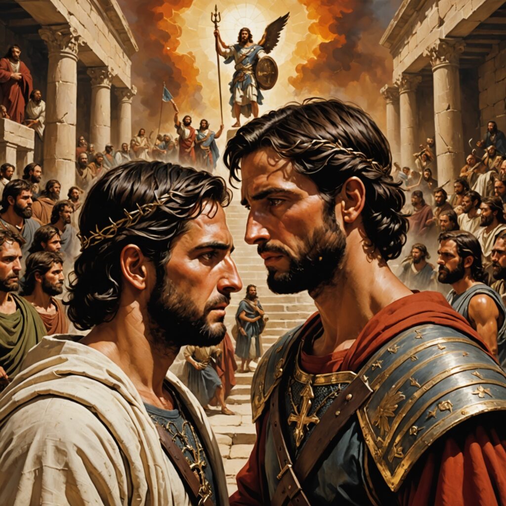 Imagem representativa da união de Abner e Davi em meio a conflitos e traições