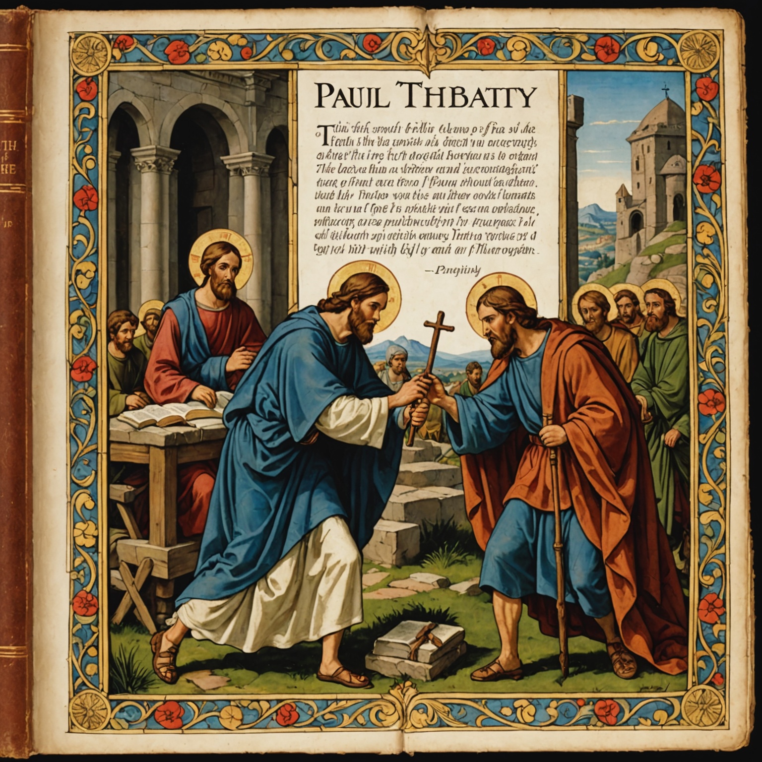 Imagem representativa da relação entre Paulo e Timóteo no capítulo bíblico