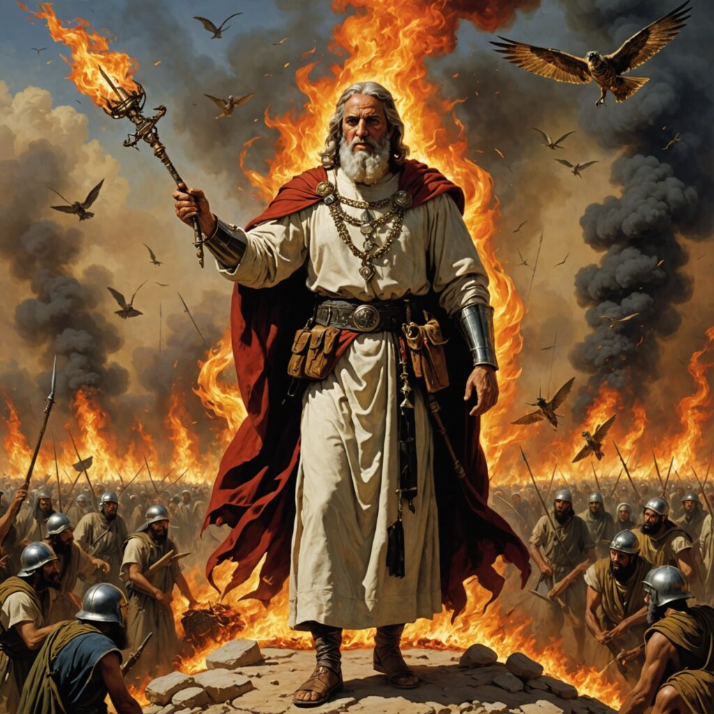 Imagem representativa das visões e profecias de Amós no Antigo Testamento