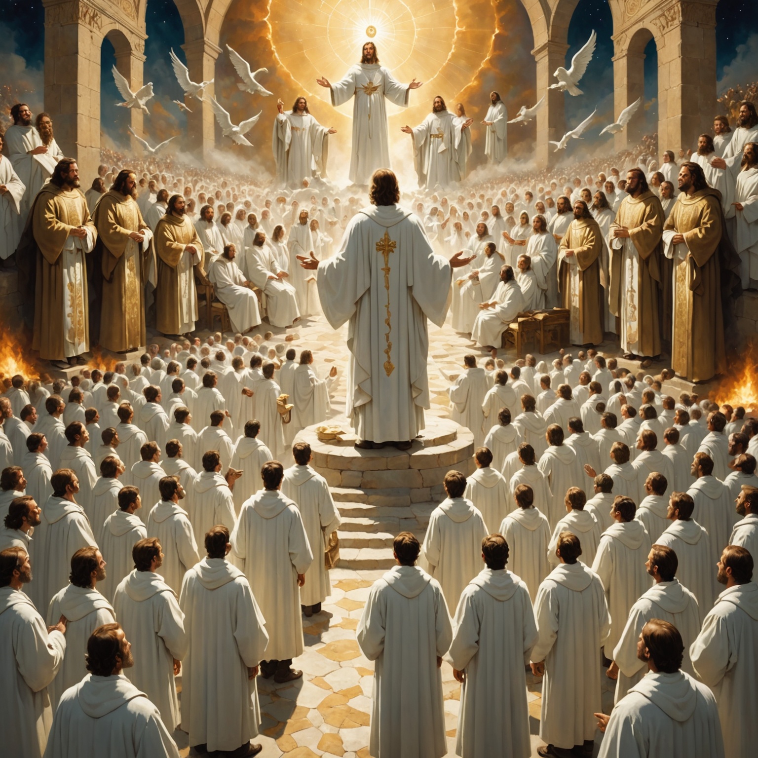 Visão do Apocalipse - Selados por Deus e Multidão de Vestes Brancas