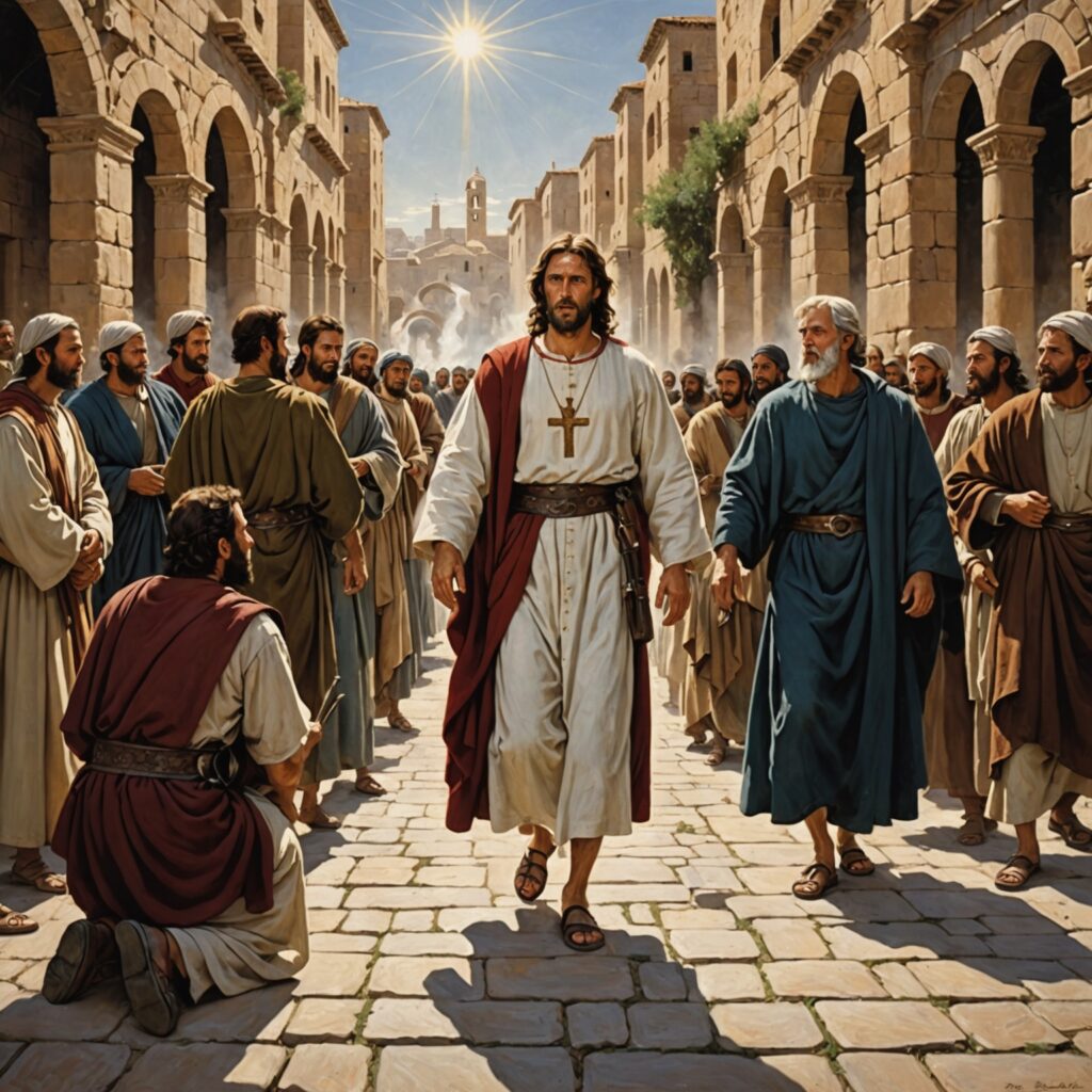 Conversão de Paulo - Imagem impactante da transformação de Saulo em Paulo